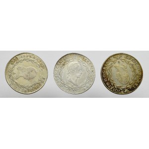 Austro-Hungary, set 20 kreuzer (3 pcs)