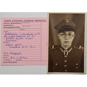 II RP, Fotografia podchorążego kawalerii z lilijką ZHP z kolekcji I. Banaszkiewicza