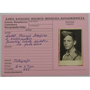 II RP, Fotografia kadeta z Junackiej Szkoły Kadetów z kolekcji I. Banaszkiewicza