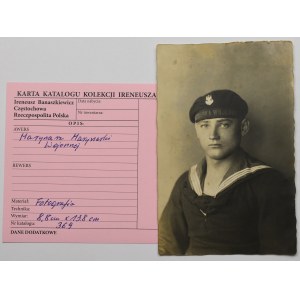 II RP, Photograph of a Navy sailor from the collection of I. Banaszkiewicz