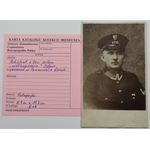 II RP, Fotografia policjanta z orłem wielkopolskim z kolekcji I. Banaszkiewicza
