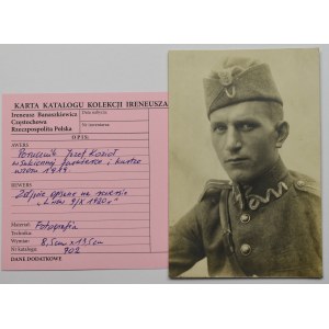 II RP, Fotografia porucznika Kozioła wykonana we Lwowie z kolekcji I. Banaszkiewicza