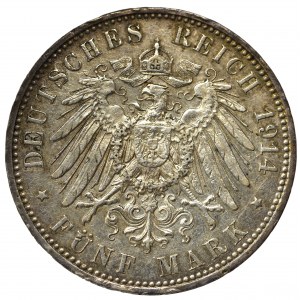 Germany, Preussen, 5 mark 1914