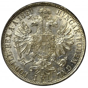Austria-Hungary, Franz Joseph I, 1 florin 1881