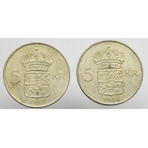 Sweden, set 2 x 5 kronor