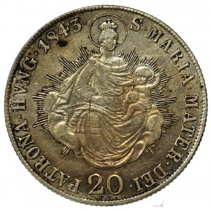 Hungary, 20 kreuzer 1843
