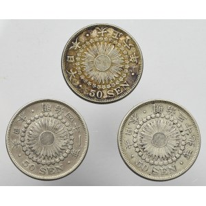 Japan, set 3 x 50 sen