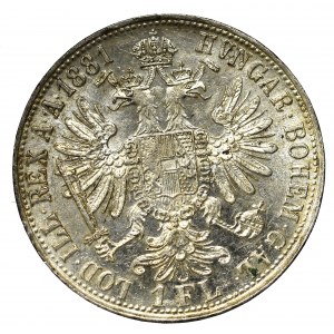 Austria-Hungary, Franz Joseph I, 1 florin 1881