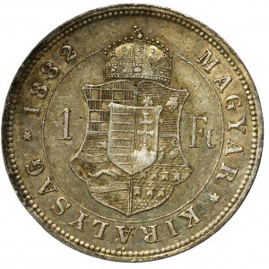 Hungary, Franz Joseph, 1 forint 1882, Kremnitz