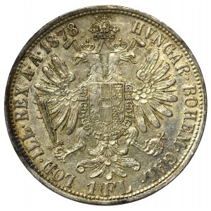 Austria-Hungary, Franz Joseph I, 1 florin 1878