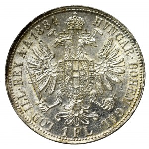 Austria, Franz Joseph, 1 florin 1884