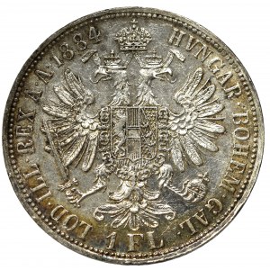 Austria, Franz Joseph, 1 florin 1884