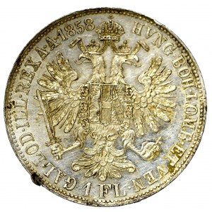 Austria-Hungary, Franz Joseph, 1/4 florin 1858 A, Vien