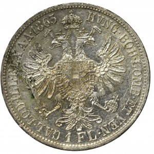 Austria-Hungary, Franz Joseph I, 1 florin 1863