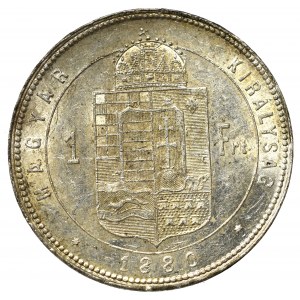 Hungary, Franz Joseph, 1 forint 1880, Kremnitz
