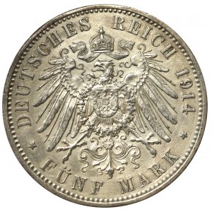 Germany, Preussen, 5 mark 1914