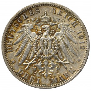 Niemcy, Prusy, 3 marki 1912