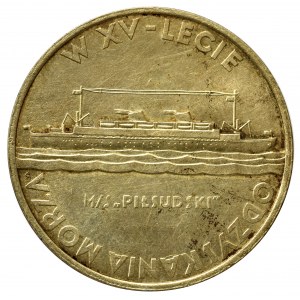II RP, Medaille - 15. Jahrestag der Wiedererlangung des Zugangs zum Meer 1935 - Silber