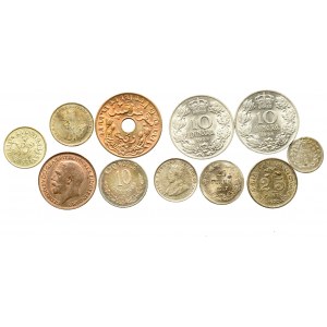 Niderlandy, Wielka Brytania, Zestaw monet świata (12 egz)