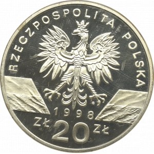 III RP, 20 złotych 1998 Ropucha Paskówka