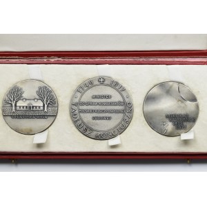 PRL, zestaw 3 imponujących srebrnych medali