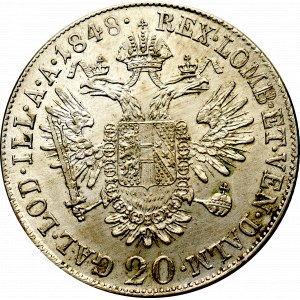 Austria, 20 kreuzer 1848