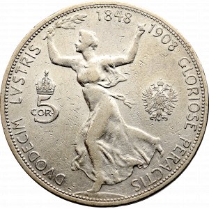 Austro-Węgry, Franciszek Józef, 5 koron 1908