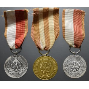 PRL, Medal zwycięstwa i wolności i 40-lecia Polski Ludowej - zestaw 3 egzemplarzy