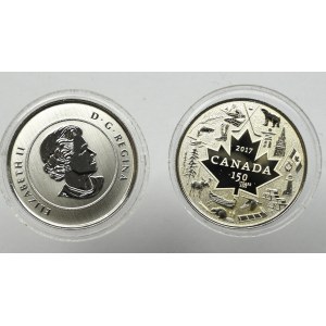 Zestaw dwóch srebrnych monet kolekcjonerskich