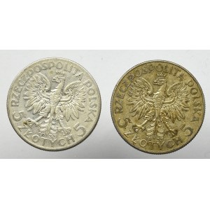 II Republic of Poland, Lot of 5 zloty 1933-34