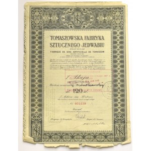 II RP, Akcja Tomaszowska Fabryka Sztucznego Jedwabiu 120 zł 1929