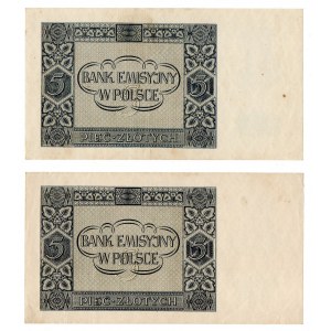Generalne gubernatorstwo, 5 złotych 1941 , 2 egzemplarze