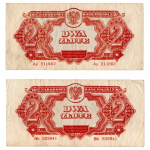 PRL , 2 złote 1944 , 2 egzemplarze