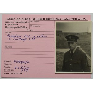 PSZnZ, Fotografie eines Unteroffiziers der Luftwaffe mit einem Adler - aus der Sammlung von I. Banaszkiewicz