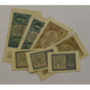 Generalne Gubernatorstwo, Zestaw banknotów - 7 egzemplarzy