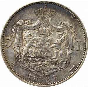 Romania, 5 Lei 1883