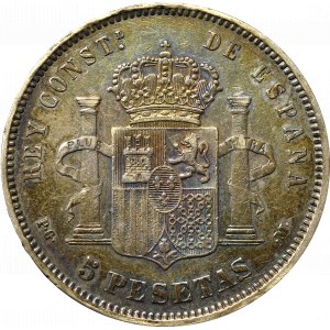 Hiszpania, 5 peset 1891