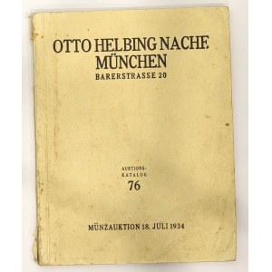 Katalog aukcyjny, Otto Helbing Nachf. München Aukcja 76/1934 rok - rzadkie i ciekawe monety śląckie