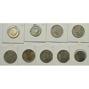 PRL, Zestaw monet o nominale 10 złotych lata 1969-1976 (9 egzemplarzy)