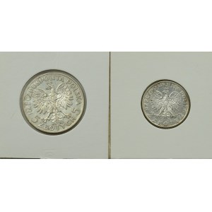 II Republic of Poland, 5 zloty 1933 and 2 zloty Polonia