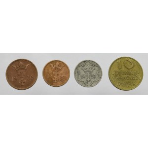 WMG, zestaw monet o nominale 1 - 10 fenigów (4 egzemplarze)