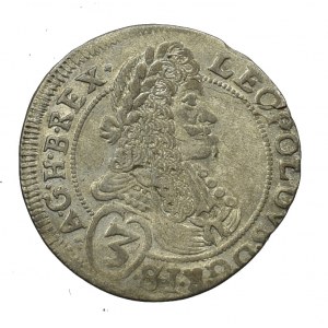 Hungary, 3 kreuzer 1696 Bratislava