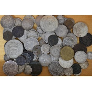Francja, Duży zestaw monet (ponad ćwierć kg srebra!)
