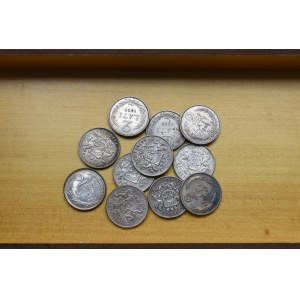 Łotwa, zestaw srebrnych monet