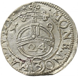 Sigismund III, 1/24 thaler 1619, Vilnius, Error RX, Rare