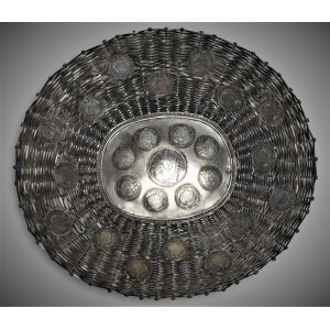 Austria - Hungary, Silver Bread Basket with coins