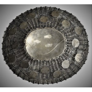 Austria - Hungary, Silver Bread Basket with coins