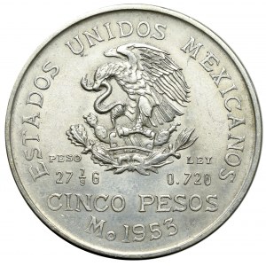 Mexico, 5 pesos 1953