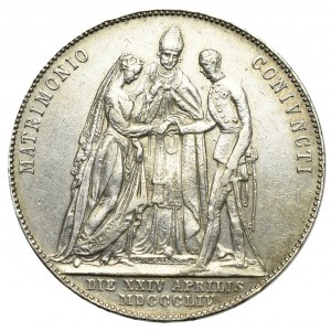 Austro-Hungary, Franz Joseph, 1 gulden 1854, Vienna