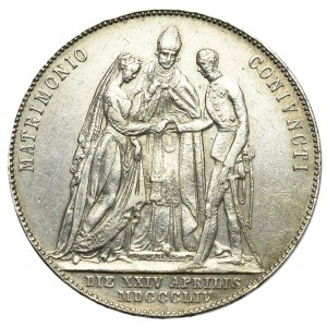 Austro-Węgry, Franciszek Józef, 1 gulden 1854, Wiedeń